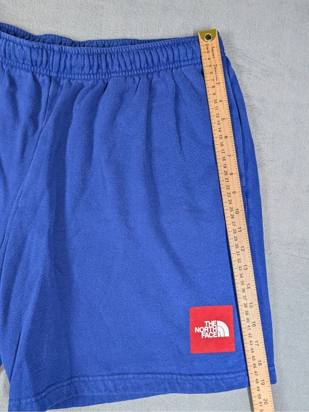 The North Face Mens XXL Blue Fleece Sweat Shorts Box Logo Lounge Casual
